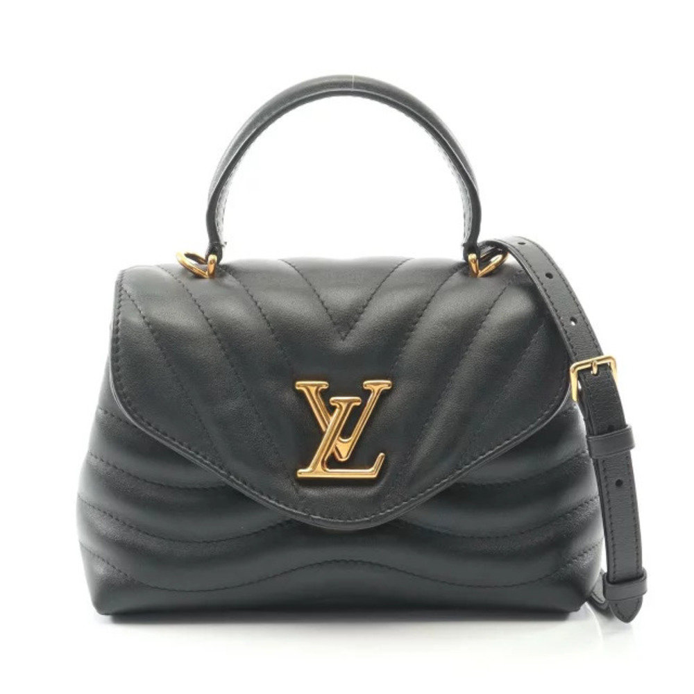 Louis Vuitton Hold Me Handbag Leather Calfskin Black